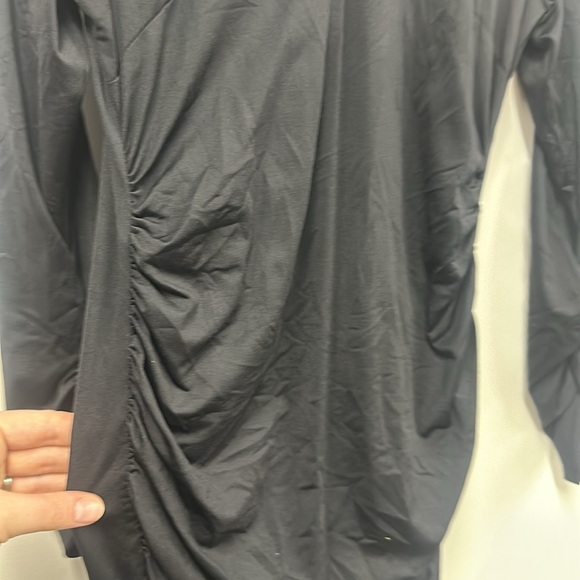 Eva Alexander black long sleeve maternity dress 8 - Picture 4 of 7